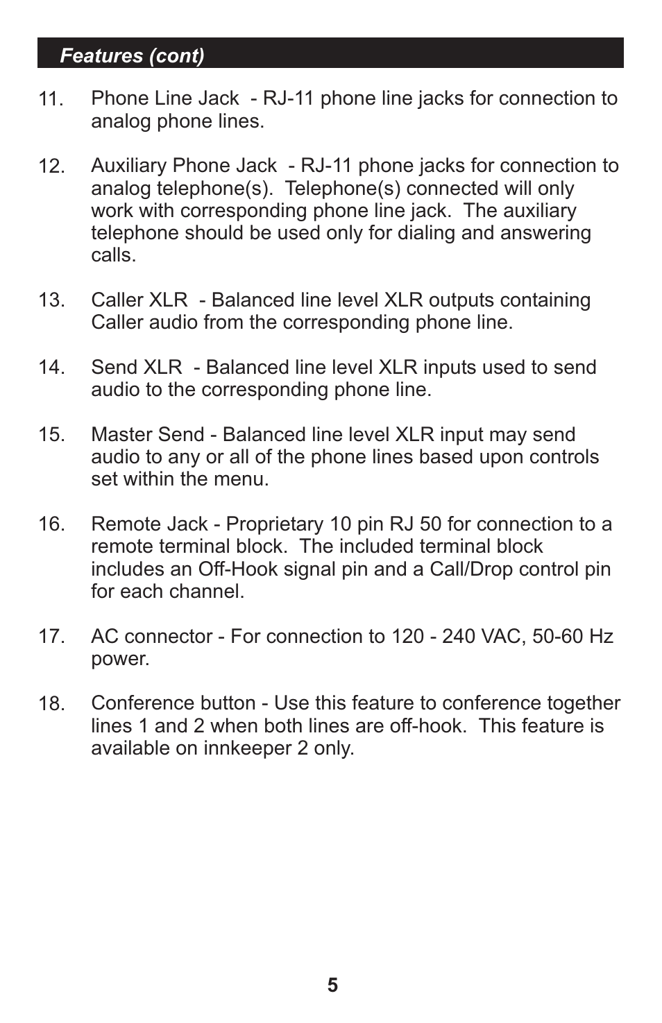 JK Audio innkeeper 4 User Manual | Page 5 / 20