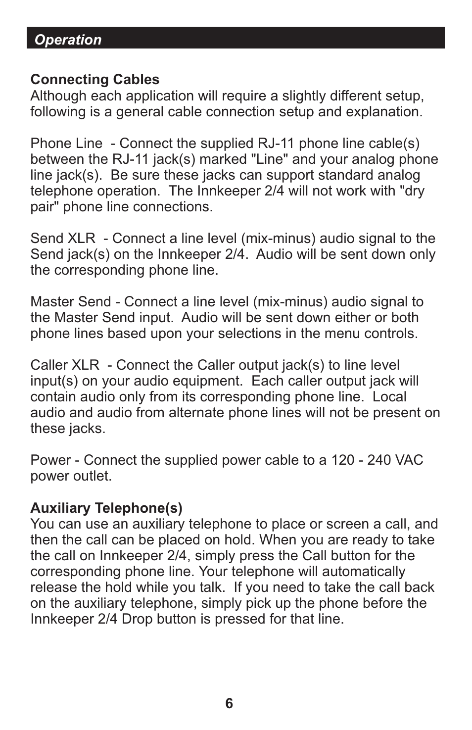 JK Audio innkeeper 4 User Manual | Page 6 / 20