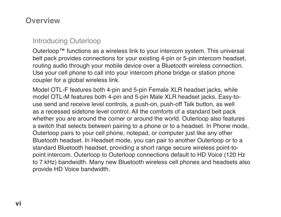 Overview | JK Audio Outerloop User Manual | Page 6 / 24