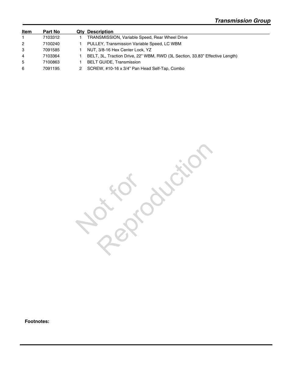 Not for reproduction | Briggs & Stratton SNAPPER 7800722 User Manual | Page 19 / 24