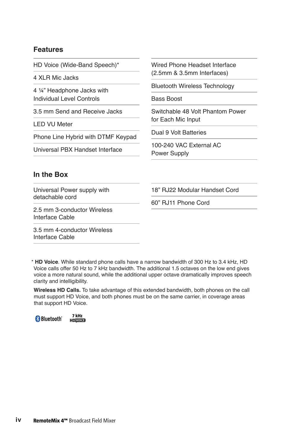 Features | JK Audio RemoteMix 4 User Manual | Page 4 / 20