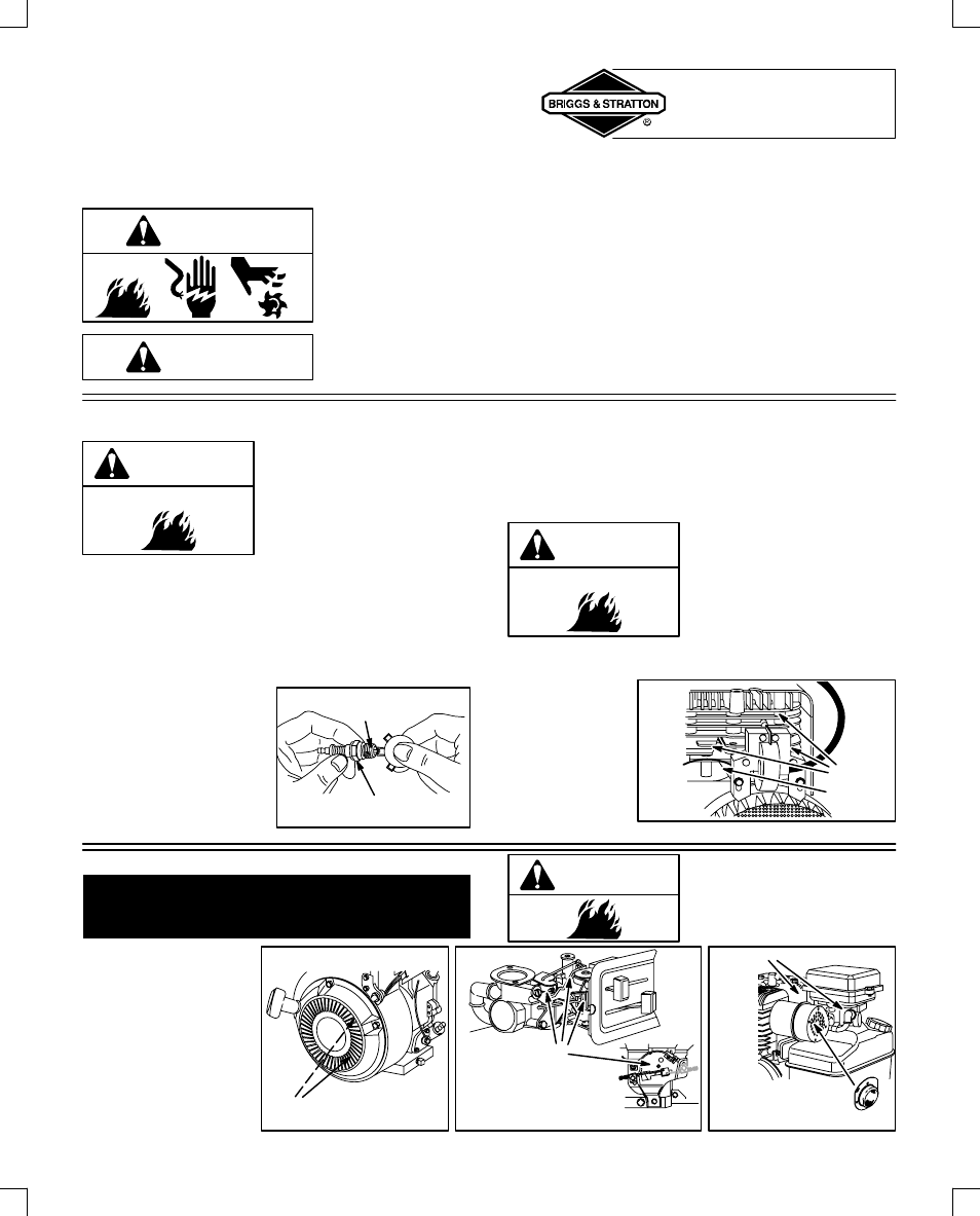 Maintenance, Engine and engine parts, Warning | Briggs & Stratton 135200 User Manual | Page 13 / 20