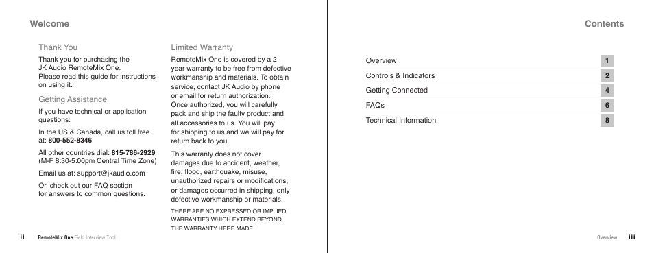 JK Audio RemoteMix One User Manual | Page 2 / 9