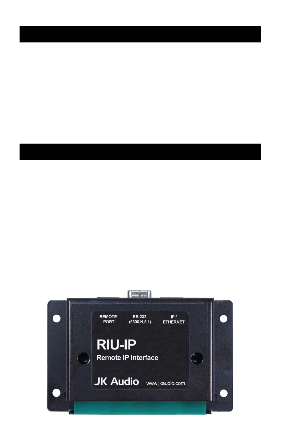 Introduction features | JK Audio RIU-IP User Manual | Page 2 / 12