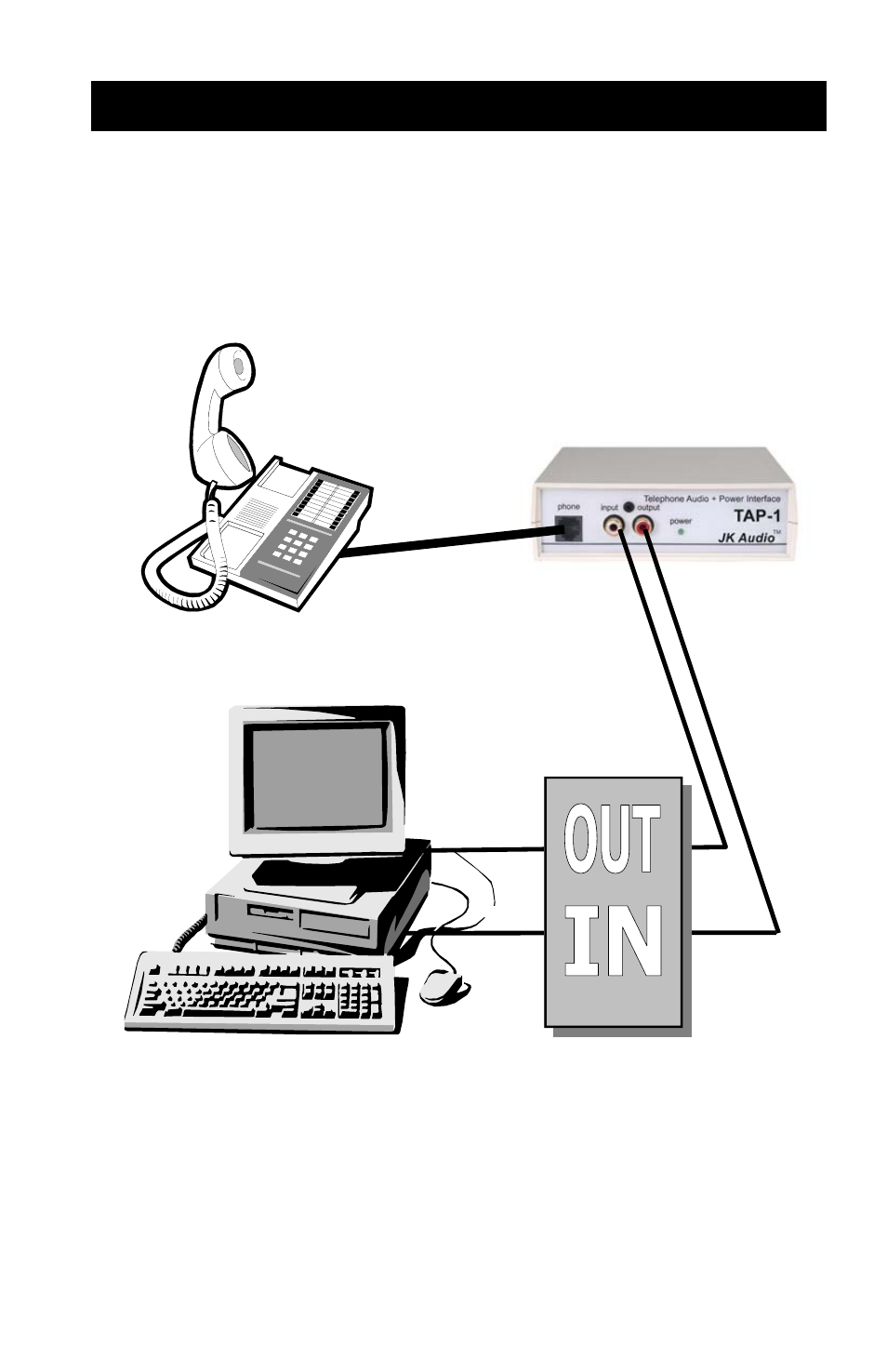 Applications internet telephone example | JK Audio TAP-1 User Manual | Page 5 / 8