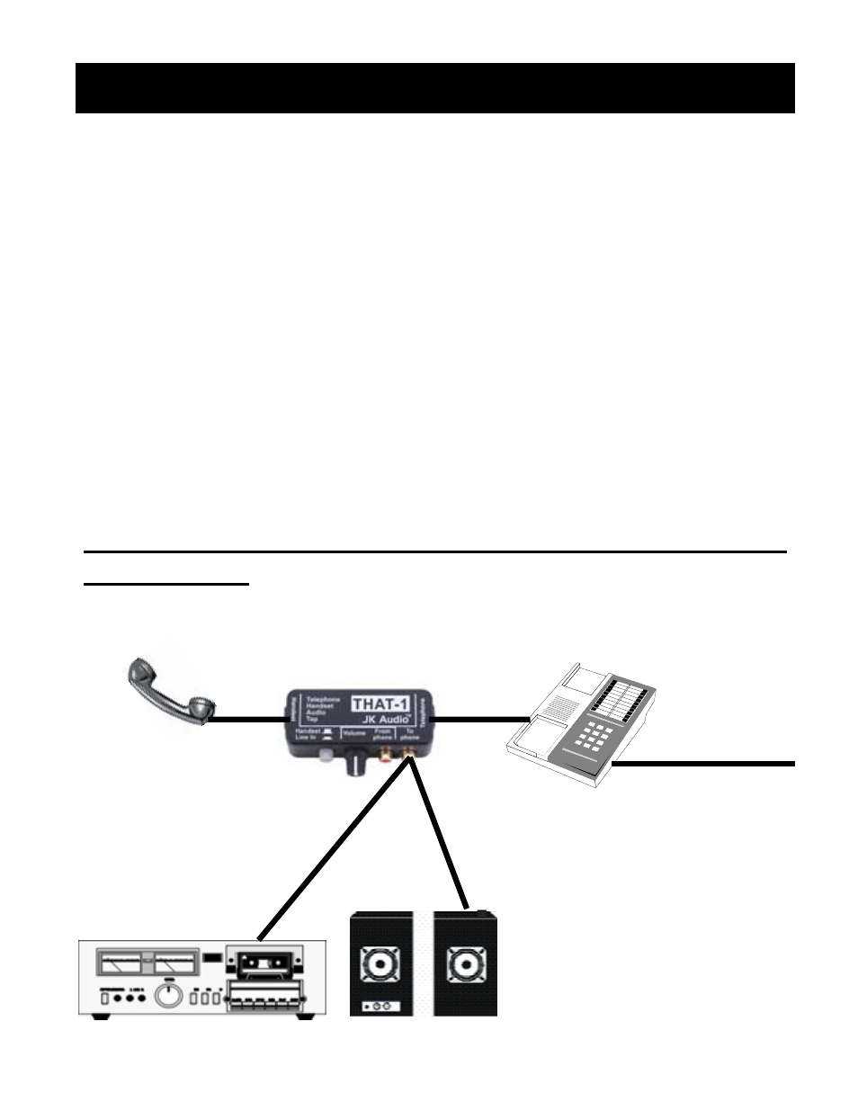 Connection | JK Audio THAT-1 User Manual | Page 2 / 8