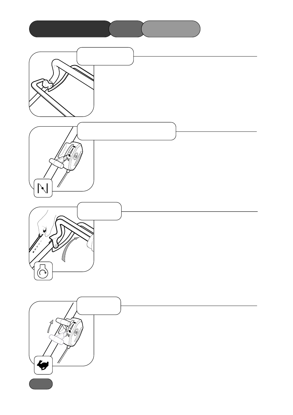 Controls, Starting - step 1 operating the mower, Step 2 step 3 | Briggs & Stratton Harrier 41 User Manual | Page 12 / 36