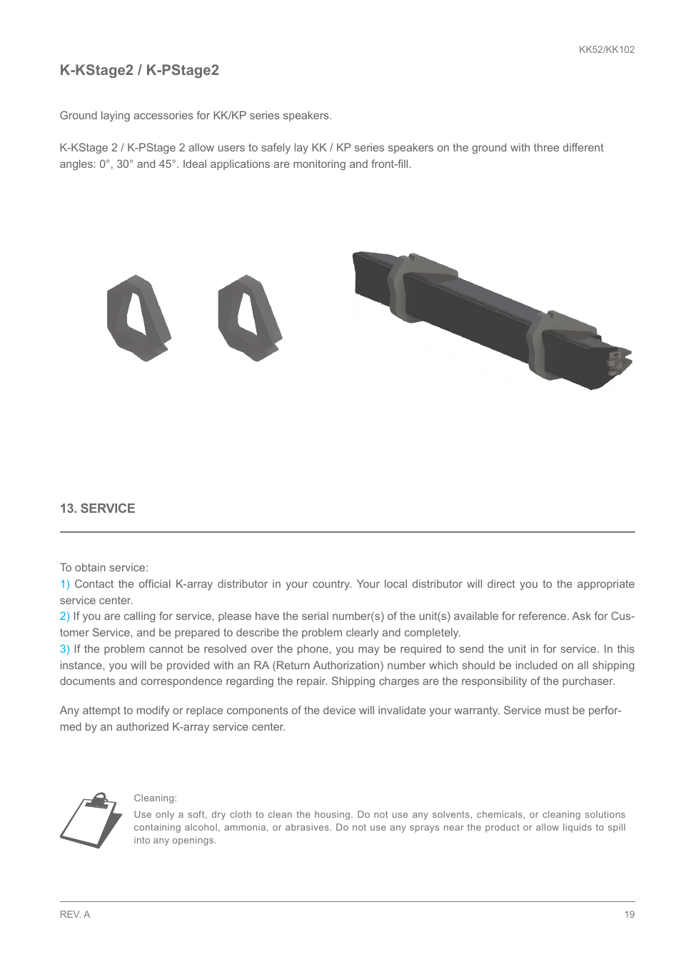 K-kstage2 / k-pstage2 | K-array KK102 User Manual | Page 19 / 24
