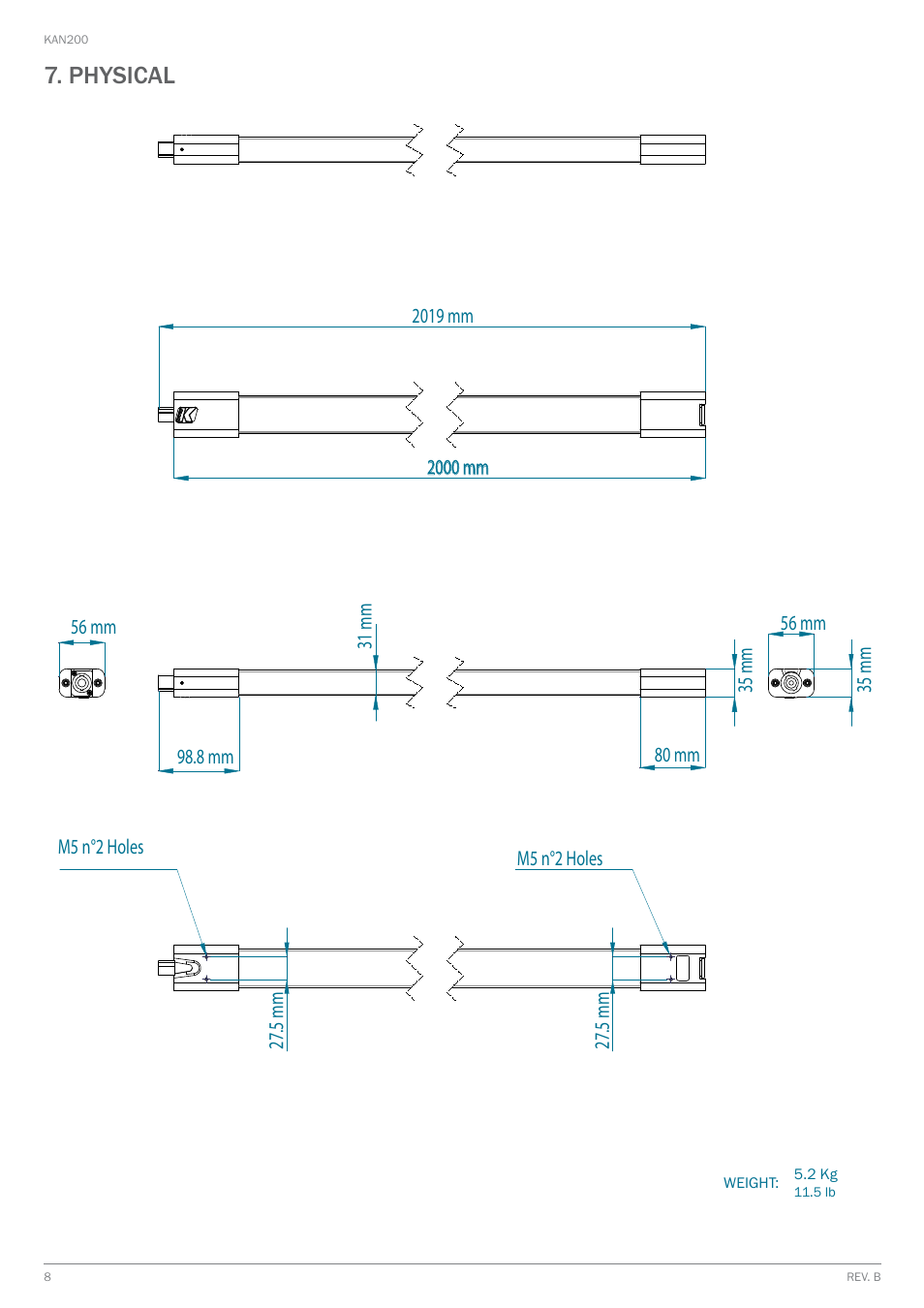 Physical | K-array KAN200 User Manual | Page 8 / 16