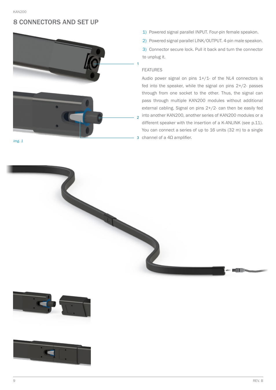 8 connectors and set up | K-array KAN200 User Manual | Page 9 / 16