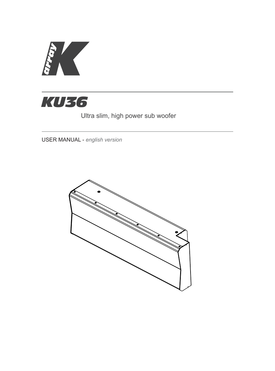 K-array KU36 User Manual | 16 pages