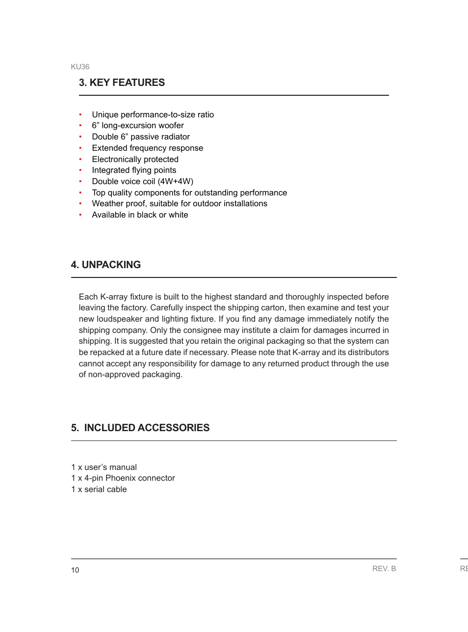K-array KU36 User Manual | Page 10 / 16