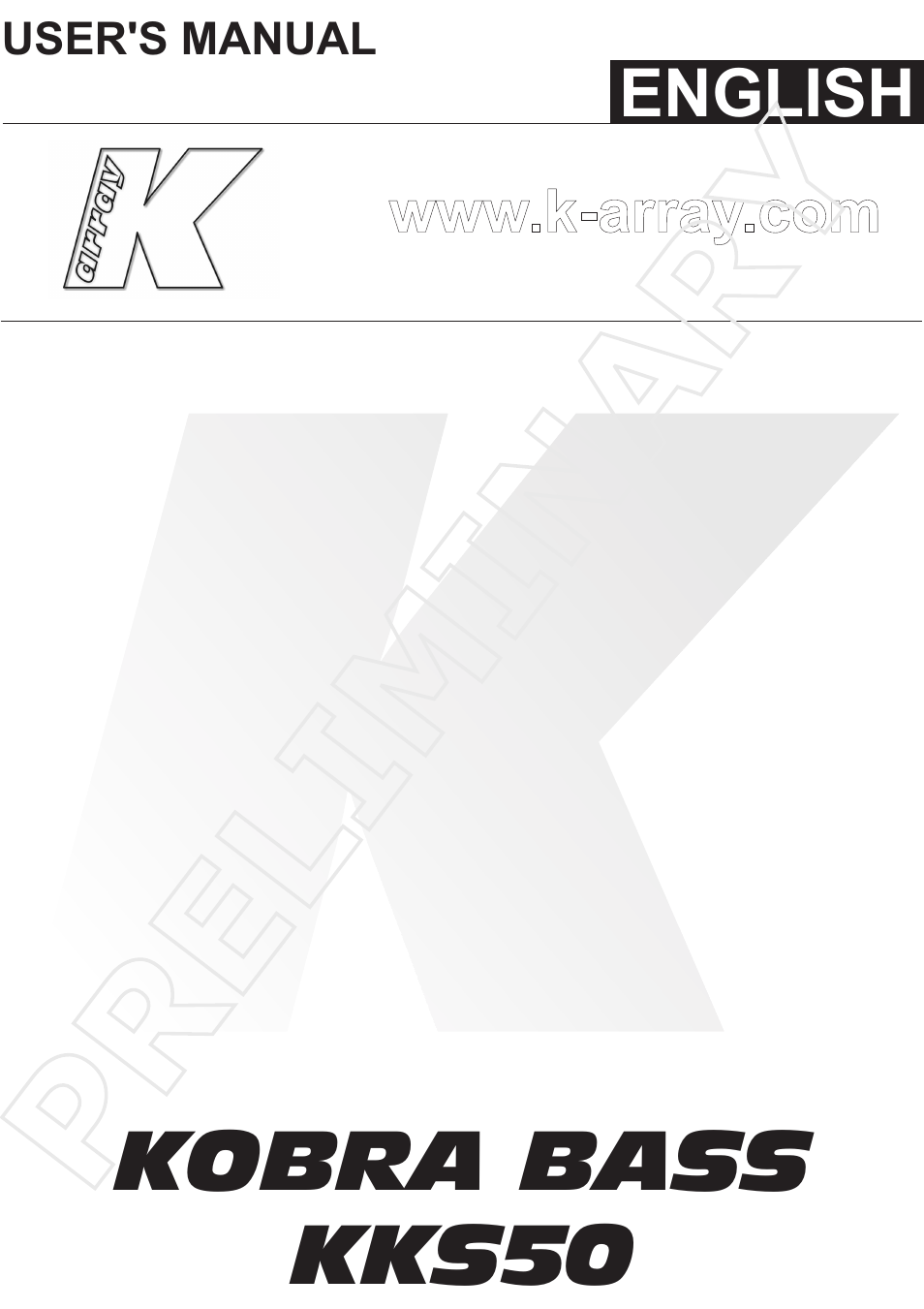 K-array KKS50 User Manual | 4 pages