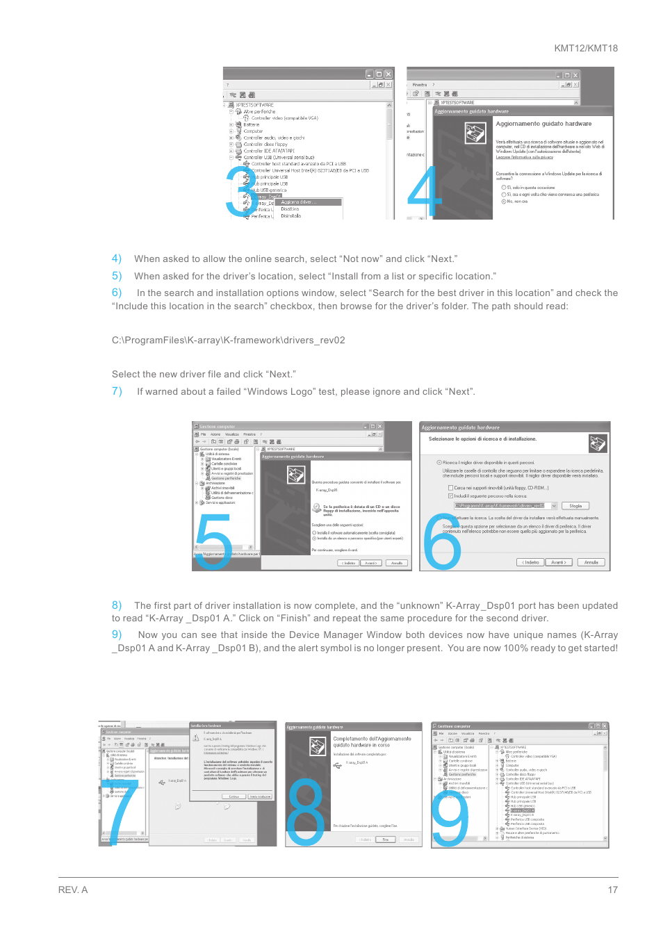 K-array KMT18 User Manual | Page 17 / 28