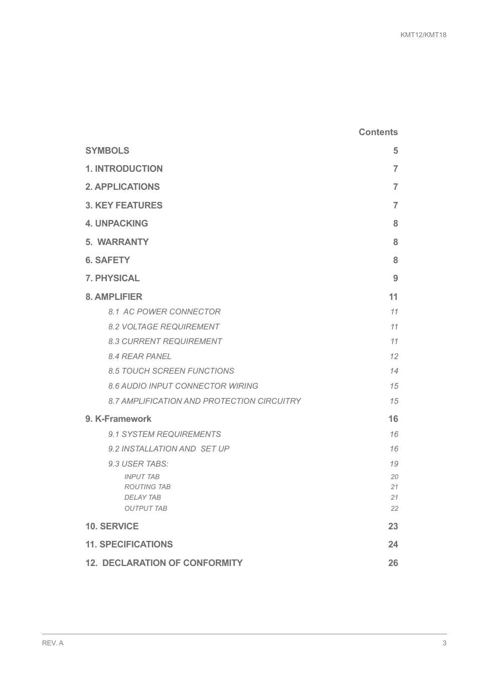 K-array KMT18 User Manual | Page 3 / 28