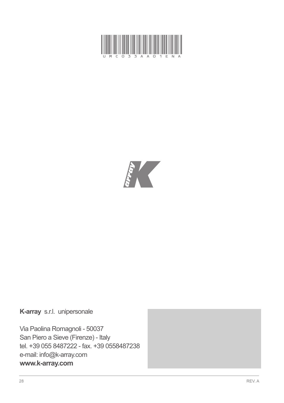 K-array KMT21 User Manual | Page 28 / 28
