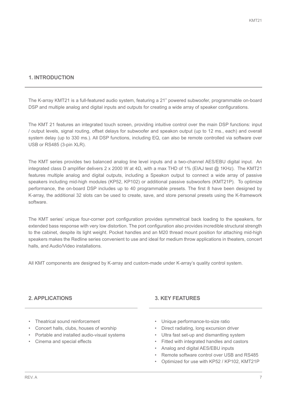 K-array KMT21 User Manual | Page 7 / 28