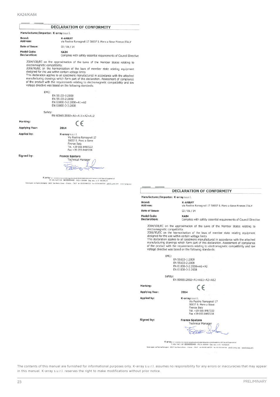 K-array KA24 User Manual | Page 23 / 24