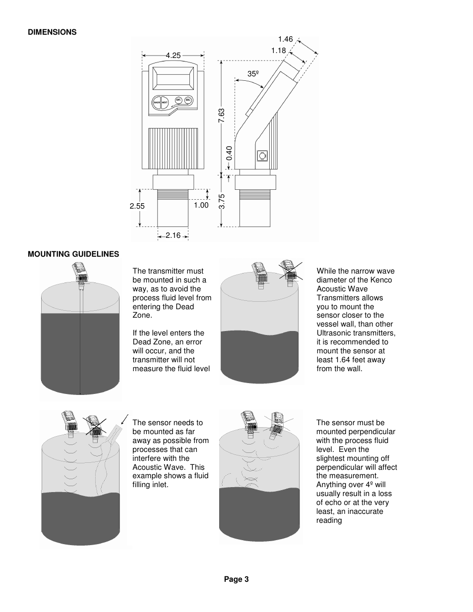 Kenco Engineering SmartSonic Transmitter (Integral) User Manual | Page 3 / 30