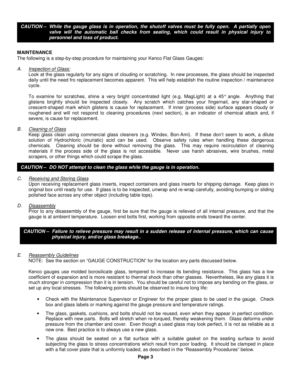 Kenco Engineering Flat Glass Level Gauge User Manual | Page 3 / 4