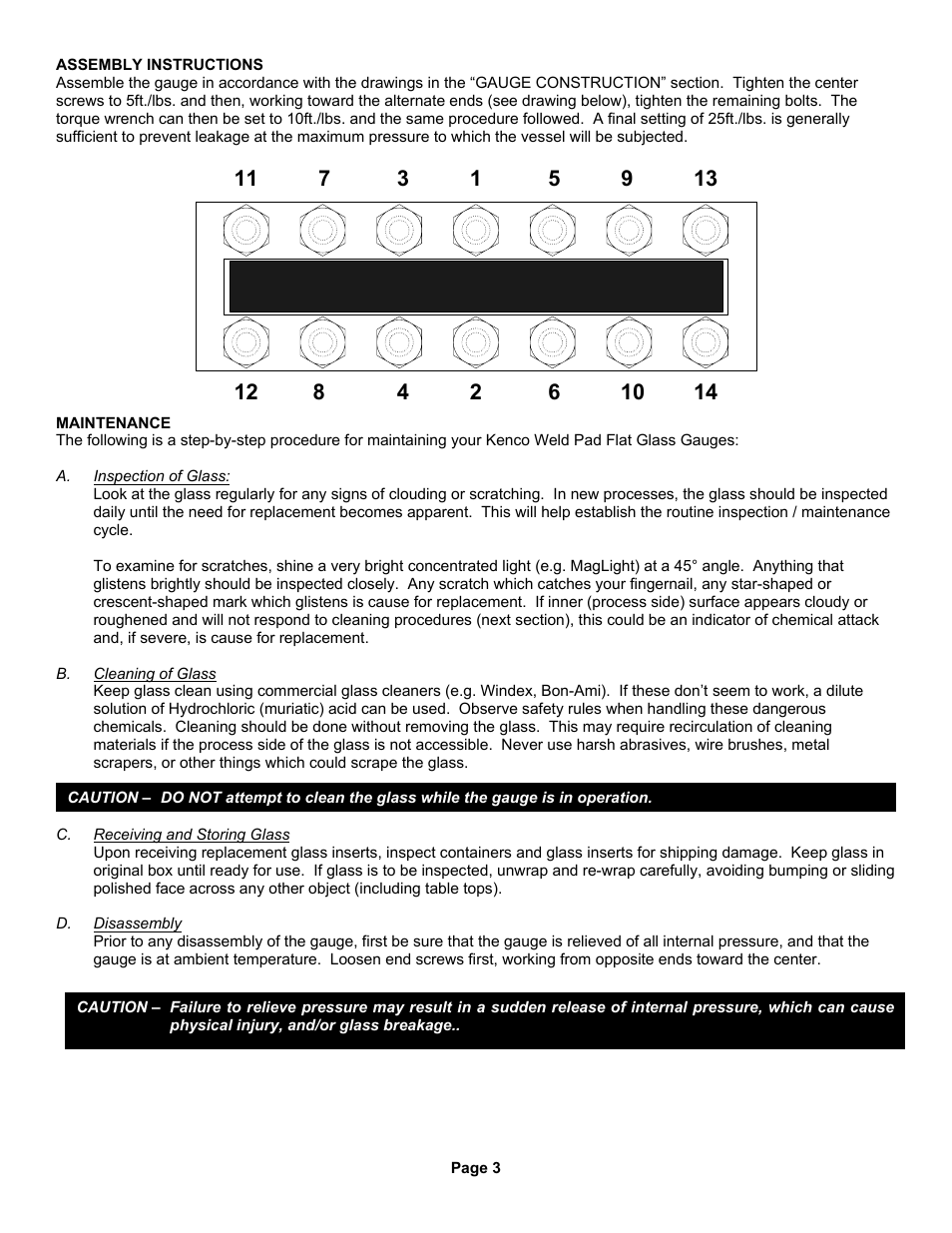 Kenco Engineering Weld Pad Flat Glass Level Gauge User Manual | Page 3 / 4
