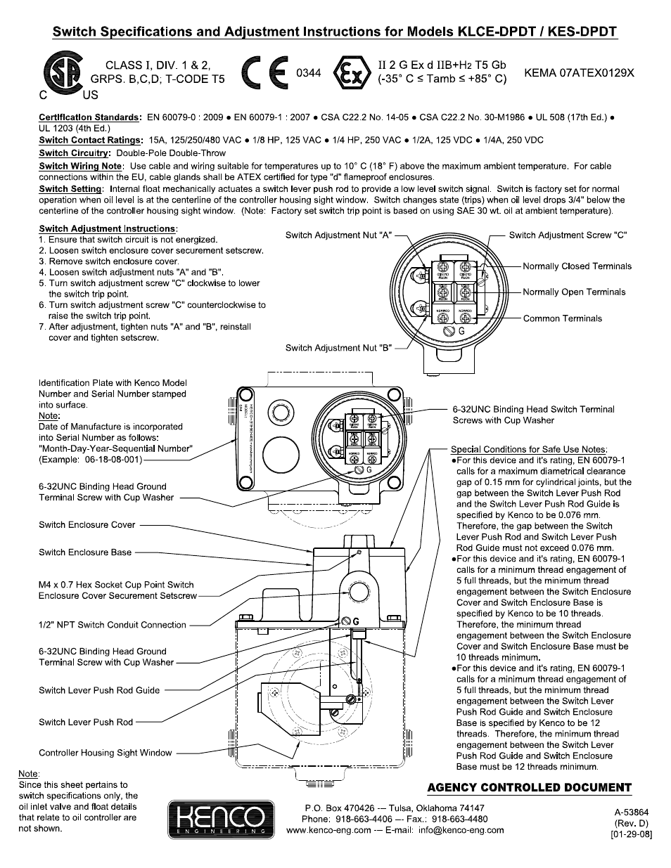 Kenco Engineering KES-DPDT User Manual | 6 pages