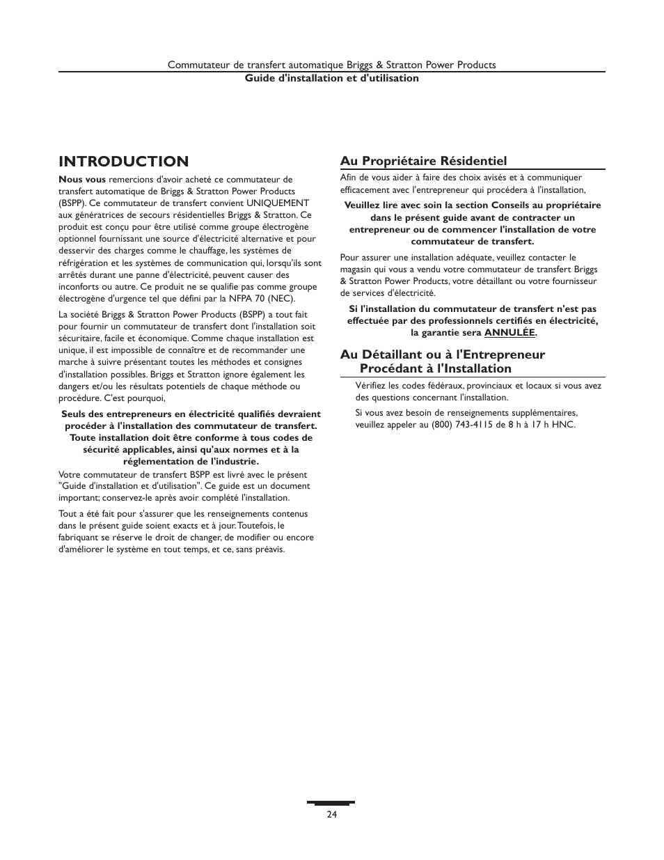 Introduction | Briggs & Stratton 01929-1 User Manual | Page 24 / 44