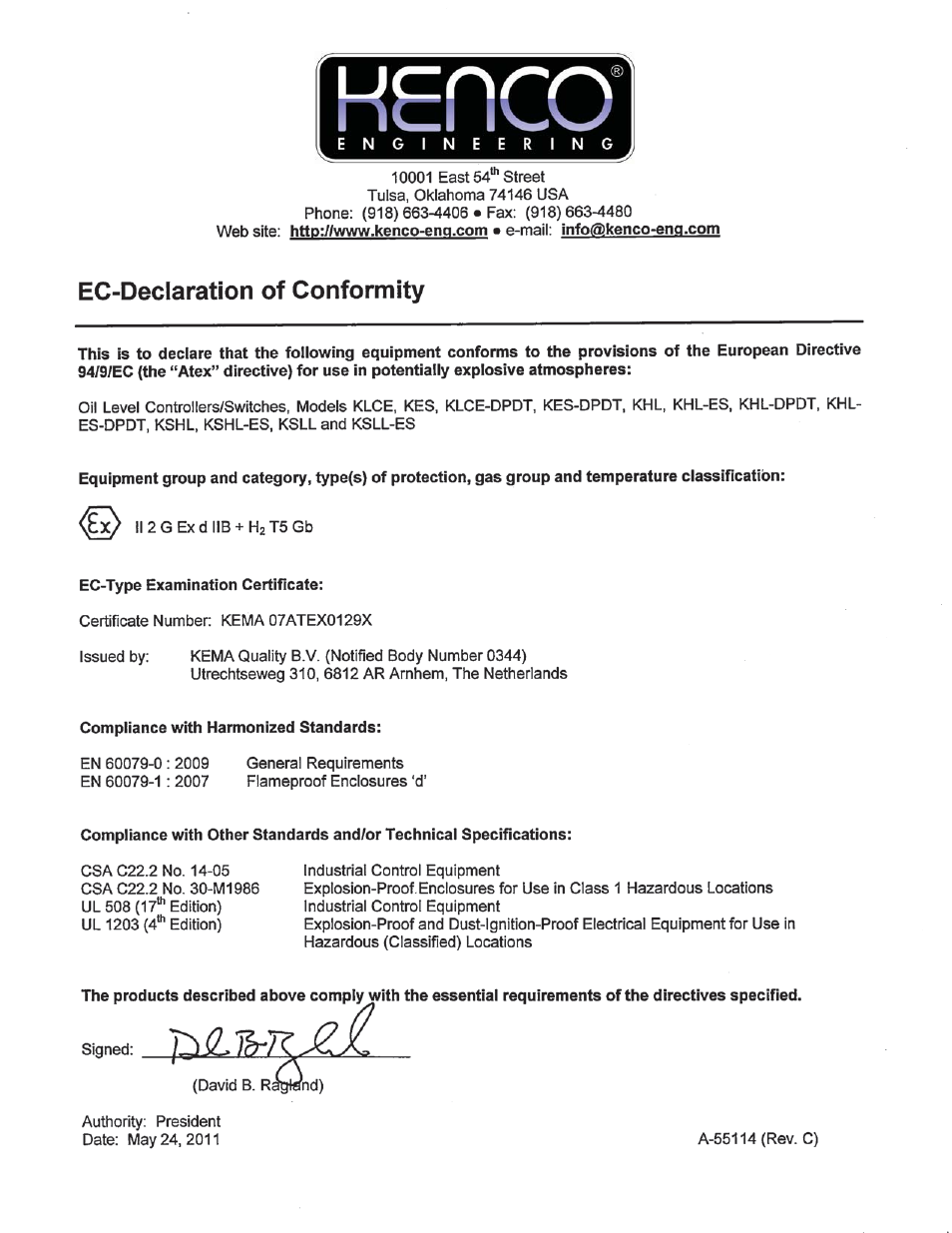 Kenco Engineering KHL-ES User Manual | Page 2 / 6