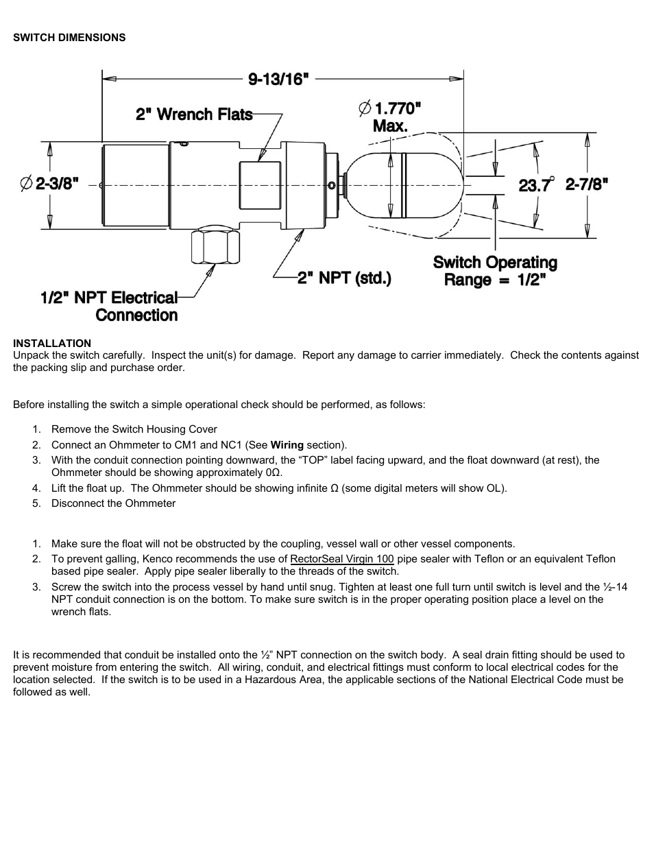 Kenco Engineering KEFS User Manual | Page 2 / 4