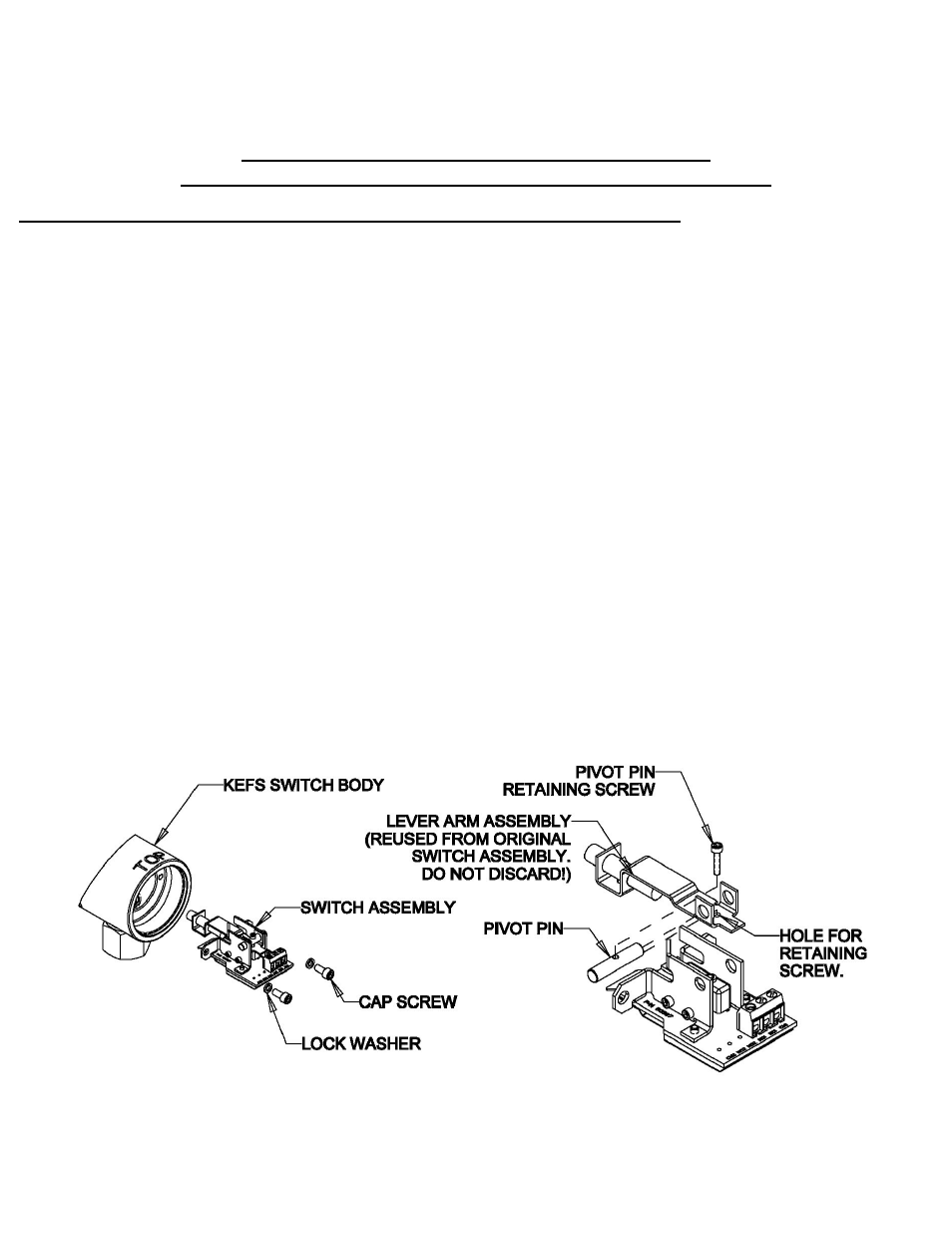 Kenco Engineering Microswitch Repair Kit User Manual | 1 page