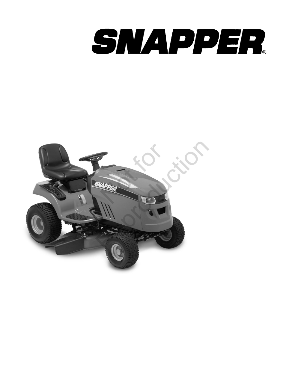 Briggs & Stratton SNAPPER LT-125 User Manual | 48 pages