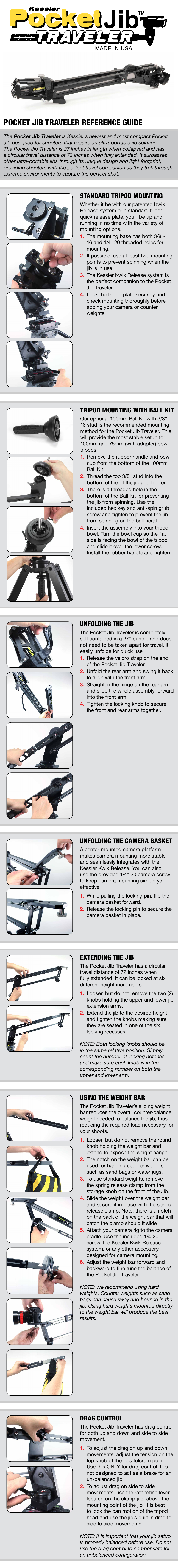 Kessler Pocket Jib Traveler User Manual | 1 page