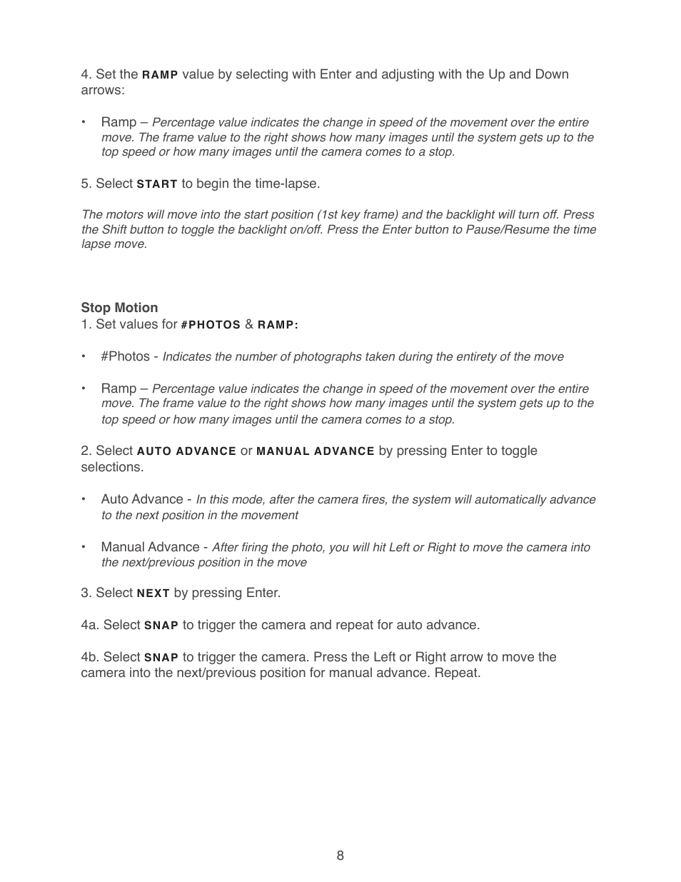 Kessler MOTION CONTROL: Second Shooter User Manual | Page 8 / 9