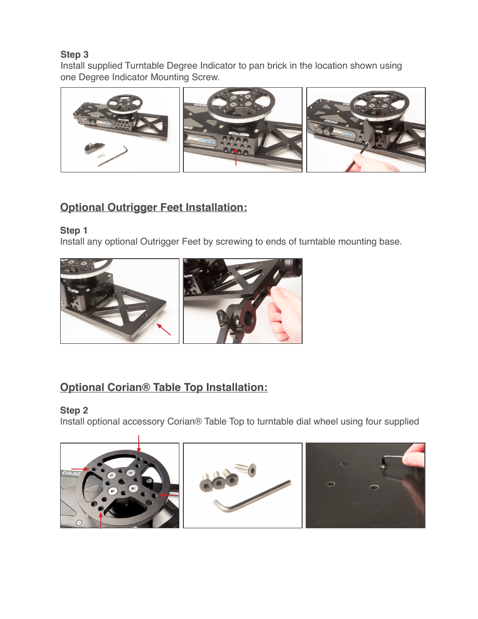 Kessler MOTION CONTROL: CineDrive Turntable Conversion Kit User Manual | Page 3 / 4