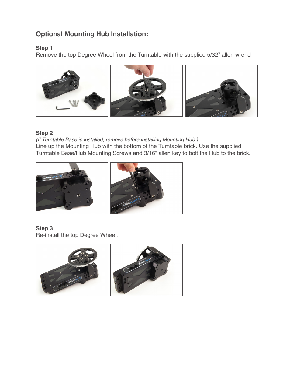Kessler MOTION CONTROL: CineDrive Turntable Conversion Kit User Manual | Page 4 / 4