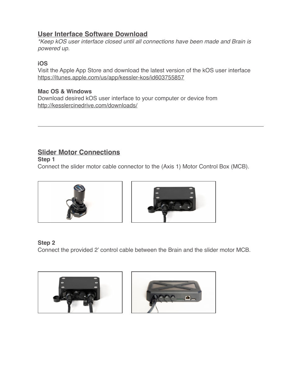 Kessler MOTION CONTROL: CineDrive Quick Start Guide User Manual | Page 2 / 4