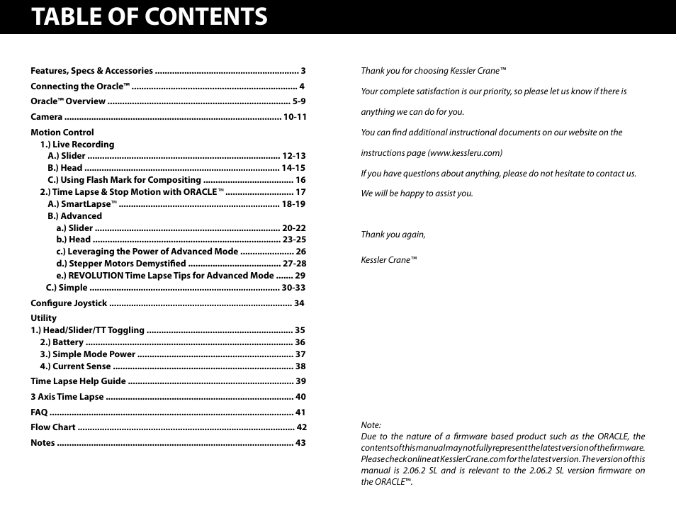 Kessler MOTION CONTROL: Oracle Controller Full (2.06.2 SL) User Manual | Page 2 / 43