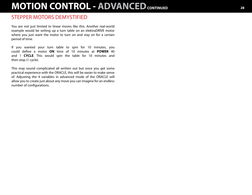 Motion control - advanced, Stepper motors demystified | Kessler MOTION CONTROL: Oracle Controller Full (2.06.2 SL) User Manual | Page 28 / 43