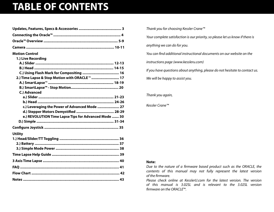 Kessler MOTION CONTROL: Oracle Controller Full (3.02 SL) User Manual | Page 2 / 43