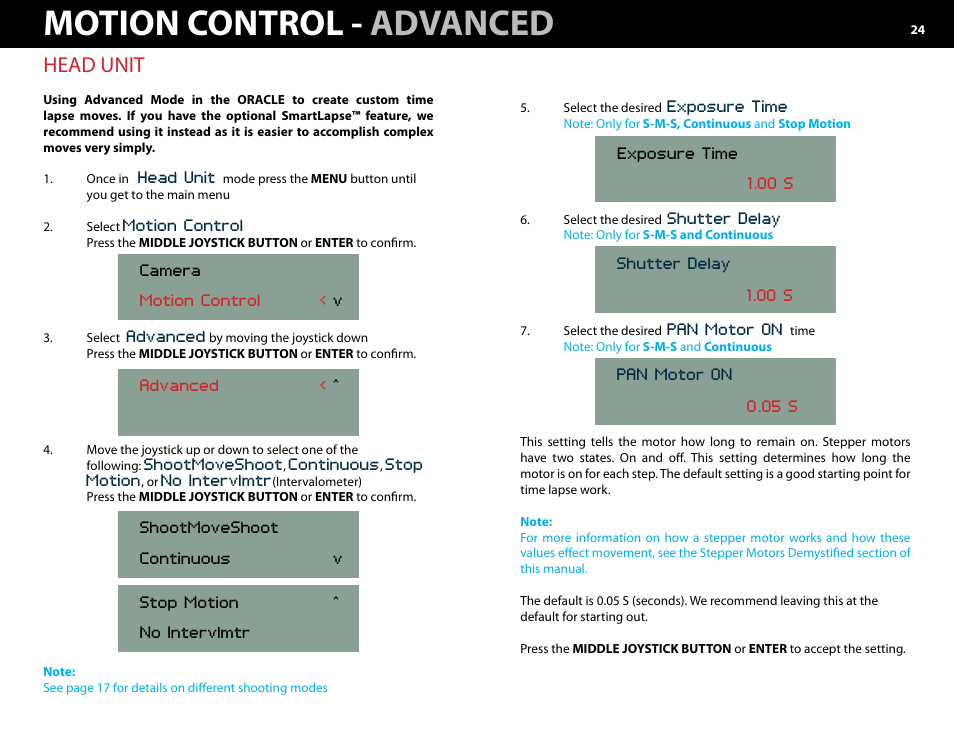 B.) head -26, Motion control - advanced, Head unit | Kessler MOTION CONTROL: Oracle Controller Full (3.02 SL) User Manual | Page 24 / 43
