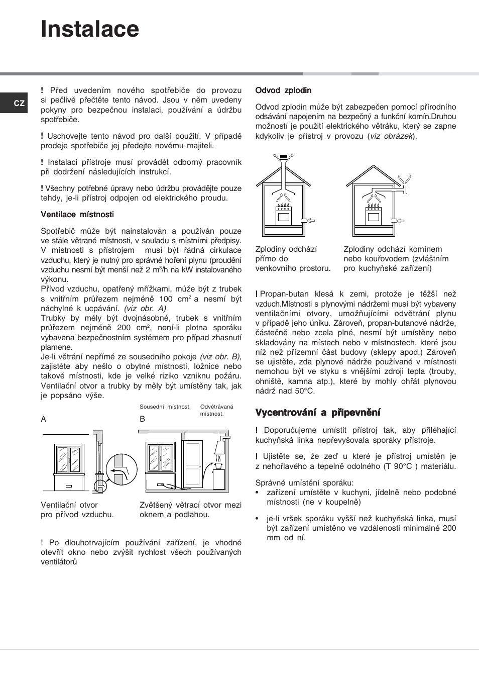 Instalace | Hotpoint Ariston C 35S P6 R/HA User Manual | Page 64 / 76