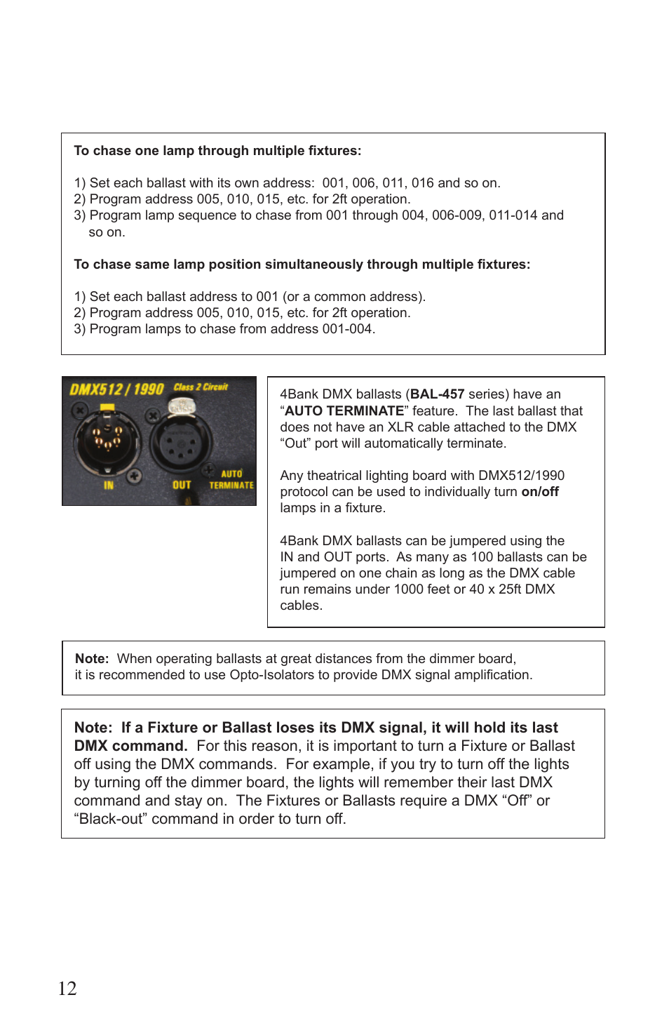 Kino Flo 4Bank DMX (BAL-457) User Manual | Page 12 / 16