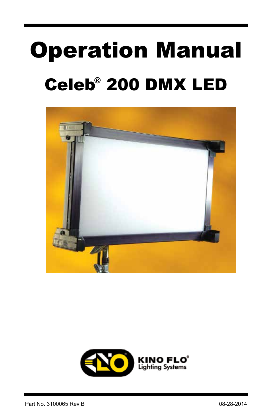 Kino Flo Celeb 200 DMX LED User Manual | 20 pages