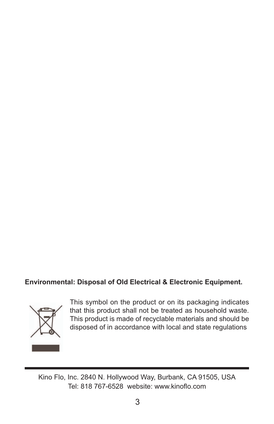 Kino Flo DG4 Ballast Board User Manual | Page 3 / 3