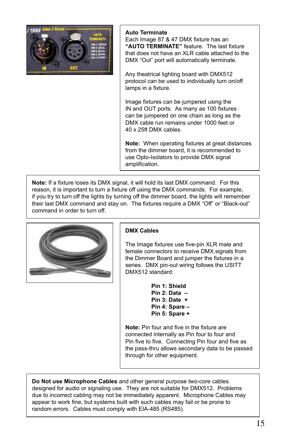 Kino Flo Image 87/47 DMX Series User Manual | Page 15 / 20