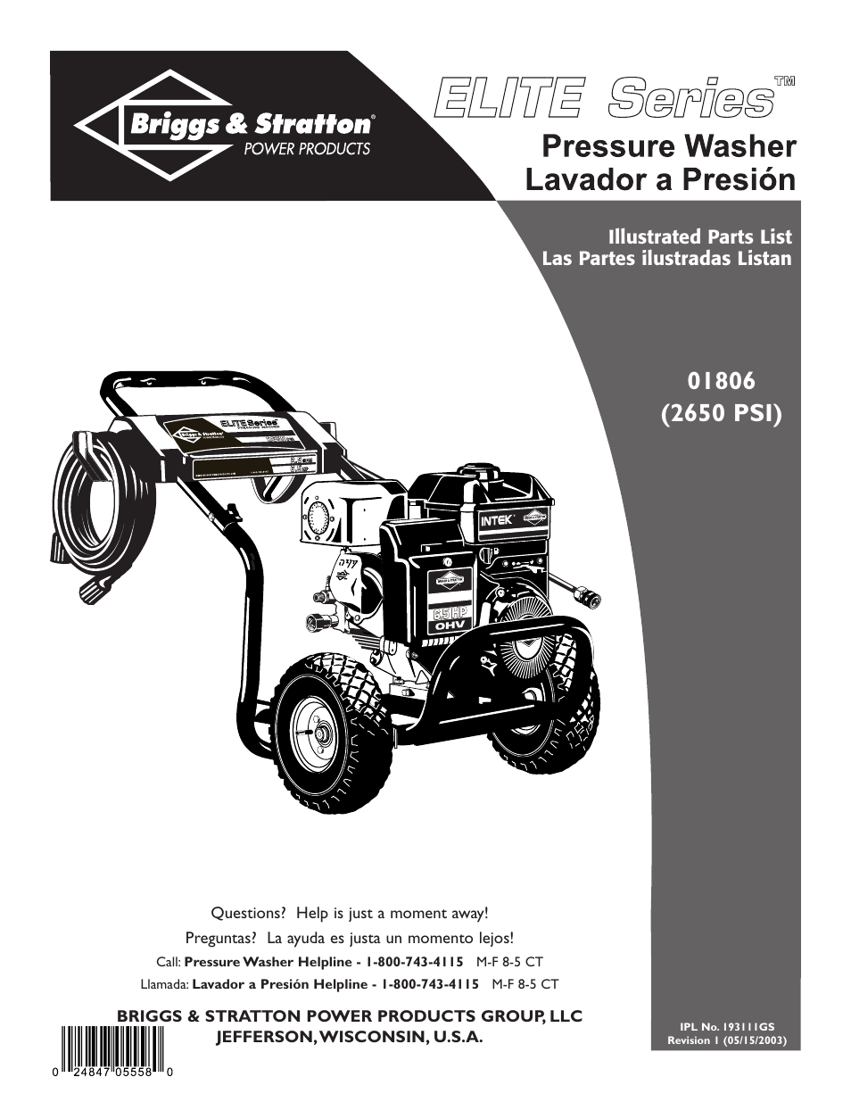 Briggs & Stratton 01806 User Manual | Page 33 / 36