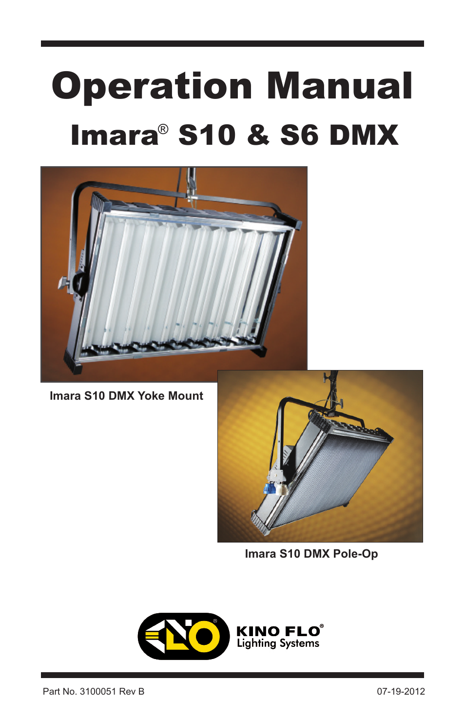 Kino Flo Imara S10/S6 DMX User Manual | 20 pages