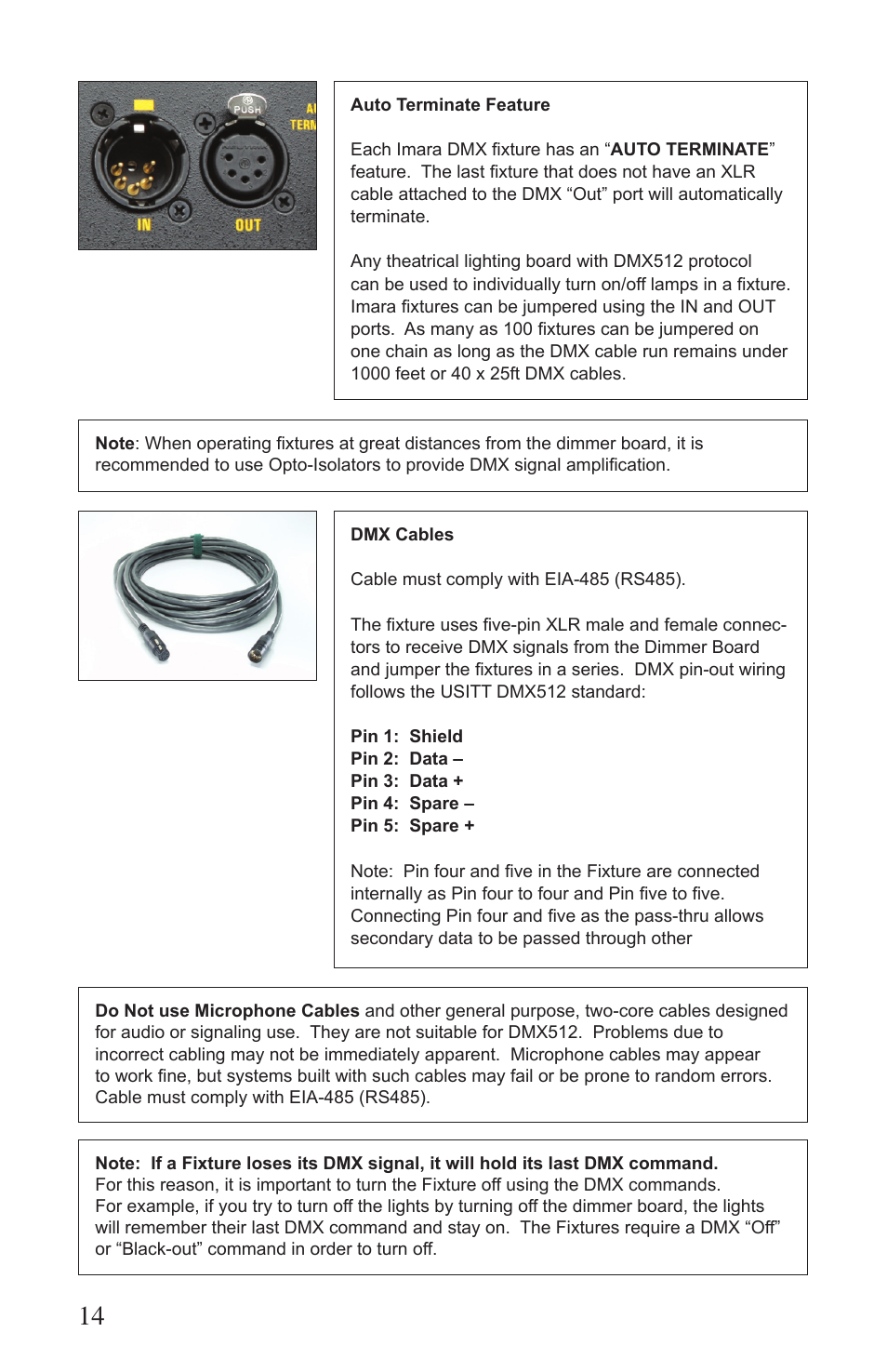 Kino Flo Imara S10/S6 DMX User Manual | Page 14 / 20