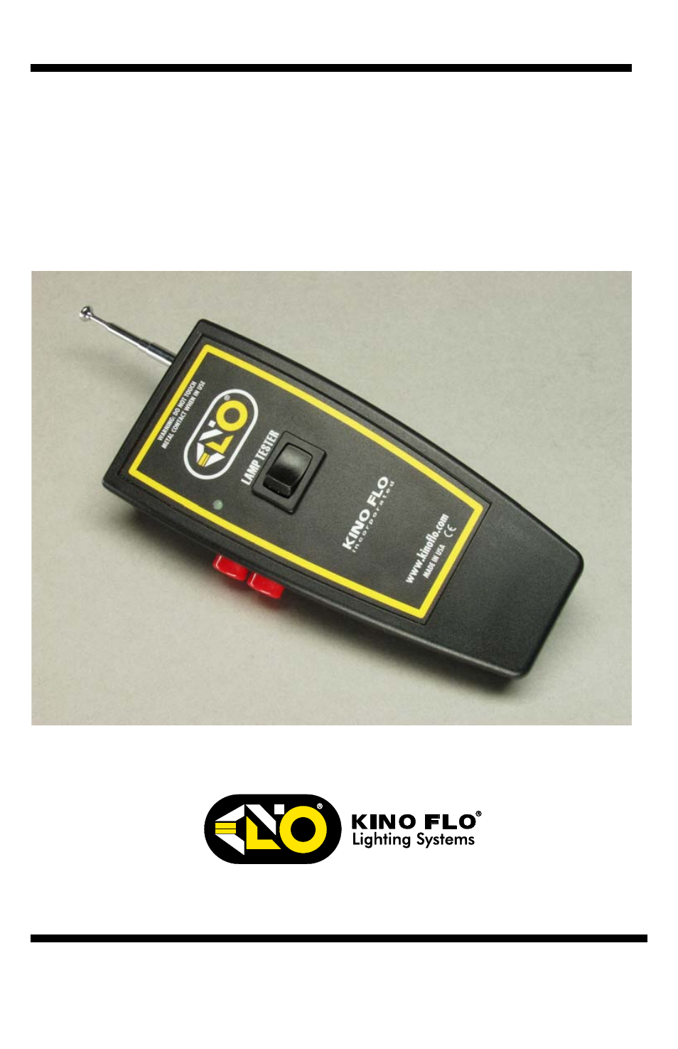 Kino Flo Lamp Tester User Manual | 4 pages