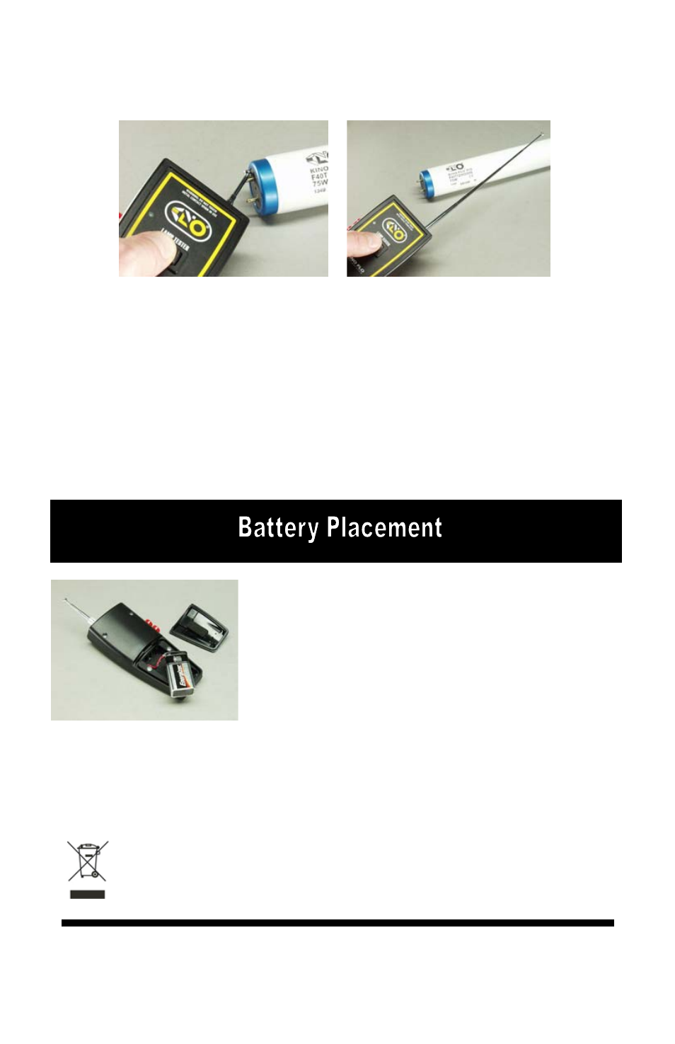 Test gas fill | Kino Flo Lamp Tester User Manual | Page 4 / 4